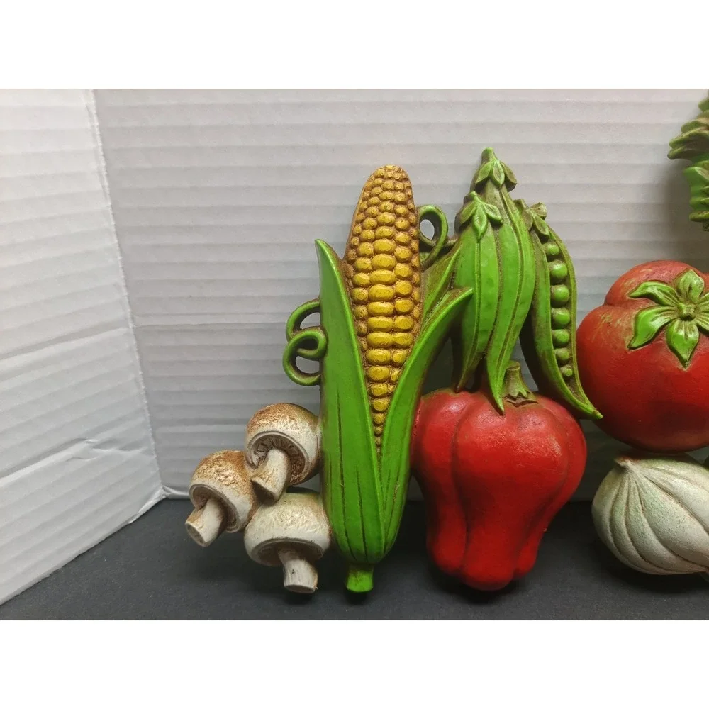 Vintage Homco 1975 Home Interior Wall Plaque Set Garden Vegetable Lobster